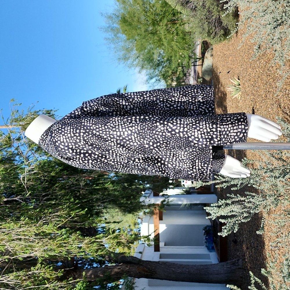 CHICOS Red Owl Lined Moto Jacket 0 Small Wearable Art Statement Zip Work Office - Picture 4 of 16